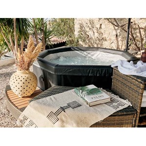 Spa portable semi-rigide octopus octogonal bulles 4-6 places avec mobilier - net