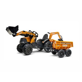 Tractopelle à pédales case ih construction avec excavatrice et selle pivotante 3