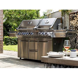 Barbecue à gaz prestige pro 825 4 brûleurs + 2 sizzle zone + brûleur arrière + f