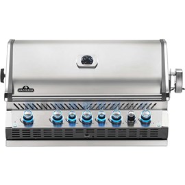 Barbecue gaz encastrable prestige pro 665 inox 5 brûleurs + sizzle zone + brûleu