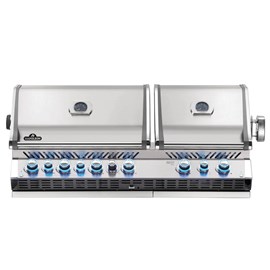 Barbecue gaz encastrable prestige pro 825 inox 4 brûleurs + 2 sizzle zone + brûl