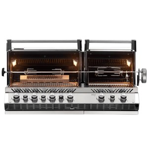 Barbecue gaz encastrable prestige pro 825 inox 4 brûleurs + 2 sizzle zone + brûl