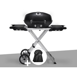 Barbecue à gaz travel q pro 285x avec chariot pliant + housse de protection - na