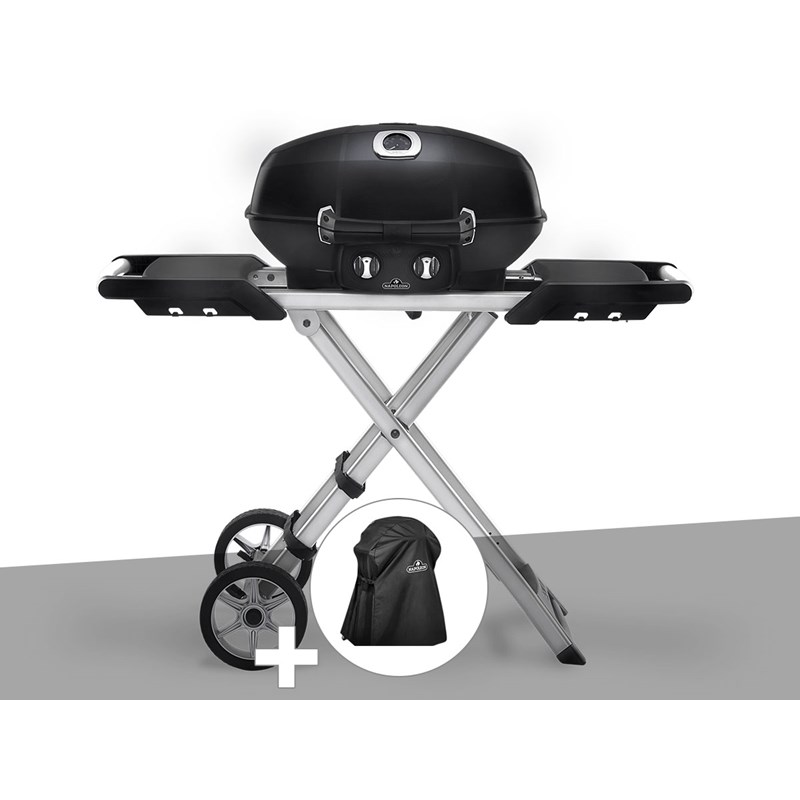 Napoleon - Barbecue à gaz travel q pro 285x avec chariot pliant + housse de protection - na