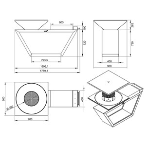 Brasero g4 graphite plaque de cuisson acier inoxydable alimentaire + housse - ar