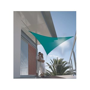 Voile d'ombrage triangulaire serenity - 3,60 x 3,60 x 3,60 m - bleu canard - jar
