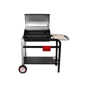 Barbecue à charbon vulcano 2600 + malette 8 ustensiles + dégraissant barbecues -