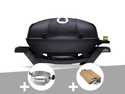 Barbecue électrique travel q pro285e + rôtissoire + planche à découper - napoleo