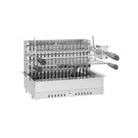 Barbecue charbon encastrable et à poser avec tournebroche électrique 918.66 - fo