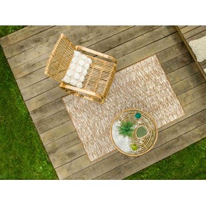 Tapis extérieur rectangulaire prague  115 x 180 cm en laine synthétique - jardil