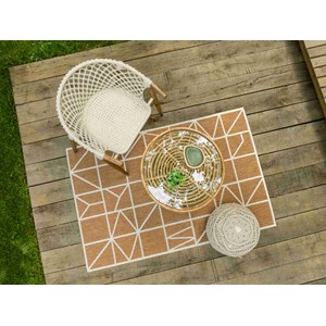 Tapis extérieur rectangulaire alexandrie 170 x 240 cm en laine synthétique - jar