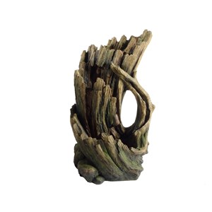 Fontaine de jardin alcamo tronc d'arbre avec chute d'eau et éclairage led - ubbi