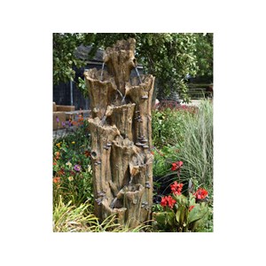 Fontaine de jardin tiros vieux troncs d'arbre avec cascades et éclairage led - u