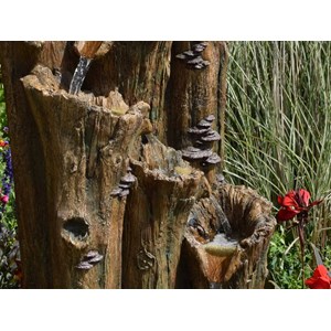 Fontaine de jardin tiros vieux troncs d'arbre avec cascades et éclairage led - u