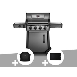 Barbecue à gaz freestyle f425sib - 4 brûleurs + sizzle zone + housse de protecti