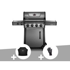 Barbecue à gaz freestyle f425sib - 4 brûleurs + sizzle zone + housse de protecti
