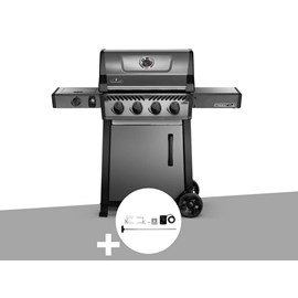 Barbecue à gaz freestyle f425sib - 4 brûleurs + sizzle zone + kit rôtissoire - n