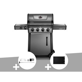 Barbecue à  gaz freestyle f425sib - 4 brîleurs + sizzle zone + kit rôtissoire +