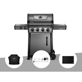 Barbecue à gaz freestyle f425sib - 4 brûleurs + sizzle zone + housse de protecti