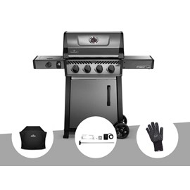 Barbecue à gaz freestyle f425sib - 4 brûleurs + sizzle zone + housse de protecti