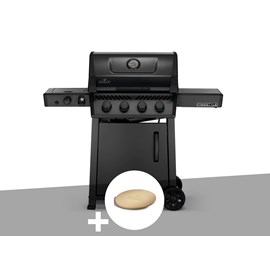 Barbecue à gaz phantom freestyle 425 sib noir mat 4 brûleurs + pierre à pizza ro