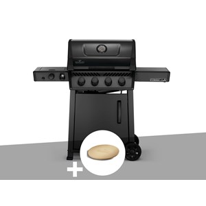 Barbecue à gaz phantom freestyle 425 sib noir mat 4 brûleurs + pierre à pizza ro