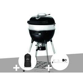 Barbecue à charbon charcoal kettle pro 47 cm + housse pour barbecue à charbon ke