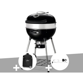 Barbecue à charbon charcoal kettle pro 57 cm + housse de protection + rôtissoire