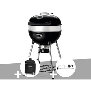 Barbecue à charbon charcoal kettle pro 57 cm + housse de protection + rôtissoire