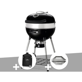 Barbecue à charbon charcoal kettle pro 57 cm + housse de protection + lot de 2 p