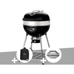 Barbecue à charbon charcoal kettle pro 57 cm + housse de protection + lot de 2 p