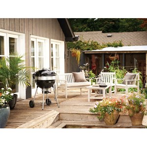 Barbecue à charbon charcoal kettle pro 57 cm + housse de protection + lot de 2 p