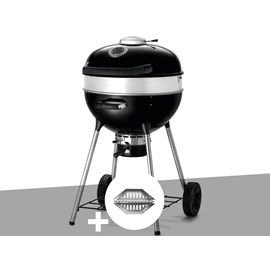 Barbecue à charbon charcoal kettle pro 57 cm + lot de 2 paniers à charbon - napo