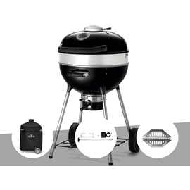 Barbecue à charbon charcoal kettle pro 57 cm + housse de protection + rôtissoire