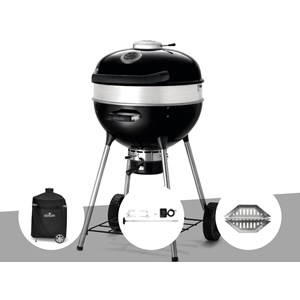 Barbecue à charbon charcoal kettle pro 57 cm + housse de protection + rôtissoire