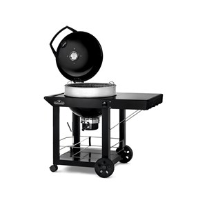 Barbecue à charbon kettle pro 57 cm sur chariot + housse de protection + rôtisso