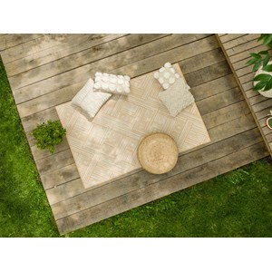 Tapis extérieur rectangulaire chicago 115 x 180 cm en laine synthétique - jardil