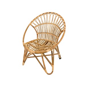 Ensemble salon de jardin bohème, 2 fauteuils  rotin rond + table basse - jardili