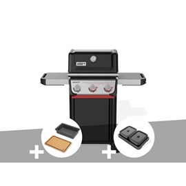 Barbecue à gaz spirit e-325 + bac et planche à découper weber works + kit de pré