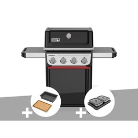Barbecue à gaz spirit e-410 + bac et planche à découper weber works + kit de pré