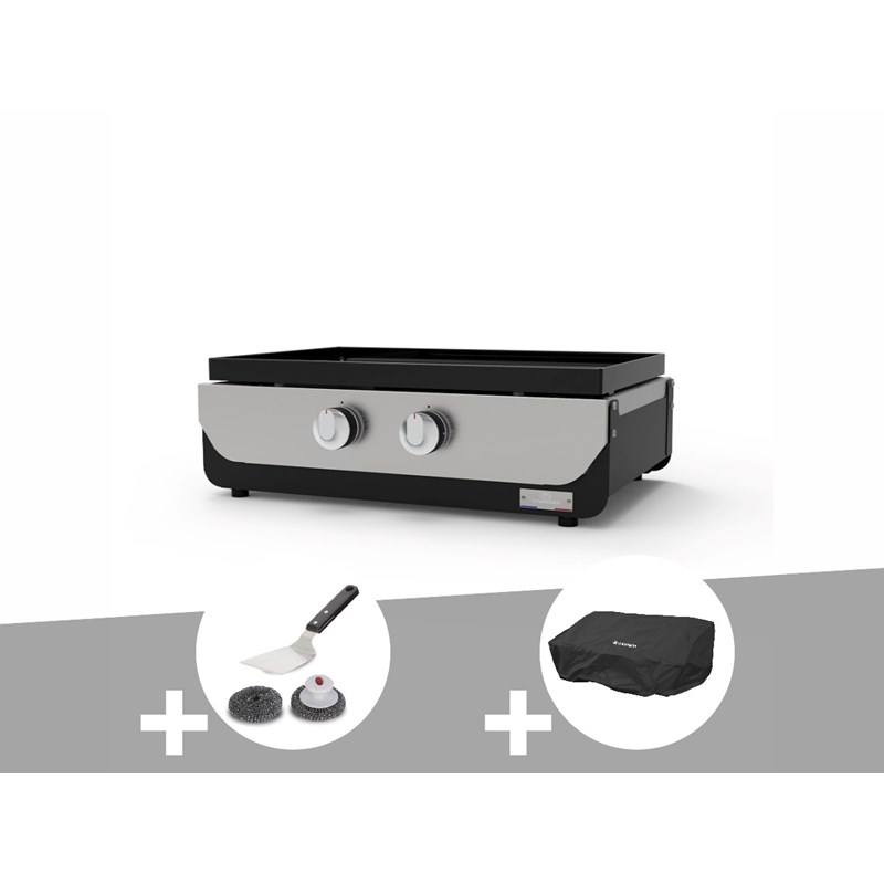 Le Marquier - Plancha original gaz 260 duo + kit de nettoyage + housse de protection - le marq