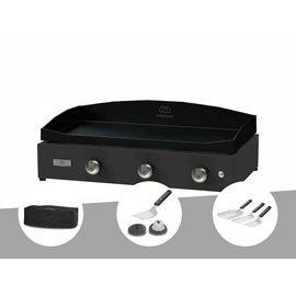 Plancha pure 375 noire gaz+ housse de protection + kit de nettoyage + kit 3 spat