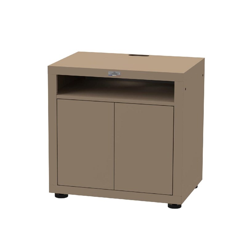 Meuble cuisine extérieure pour cuisson avec tablette - 80 x 55 cm- taupe – le ma