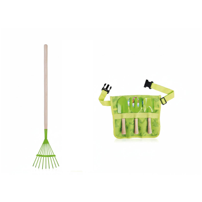 Kit Outils Jardin 3 En 1 Enfant - Tondeuse, Souffleur, Tronçonneuse - Sons Réalistes & Lumières - Gilet Inclus - Dès 3 Ans