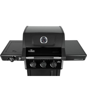 Barbecue gaz freestyle noir pro 3 brûleurs + 1 bruleur sizzle zone avec porte et