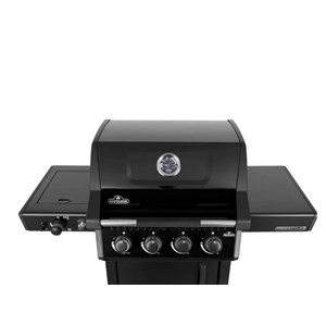 Barbecue gaz freestyle 425 noir pro 4 brûleurs + 1 sizzle zone, avec porte et br