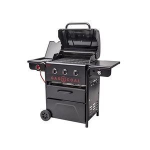 Barbecue hybride gaz et charbon gas2coal special edition - 3 brûleurs + housse d