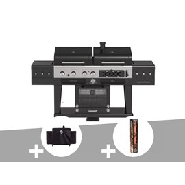 Barbecue hybride memphis ultimate version 2,0 + housse de protection + papier bo