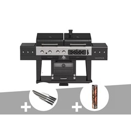 Barbecue hybride memphis ultimate version 2,0 + set de 4 couteaux + papier bouch
