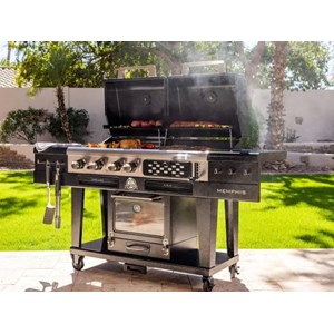 Barbecue hybride memphis ultimate version 2,0 + housse de protection + set de 4